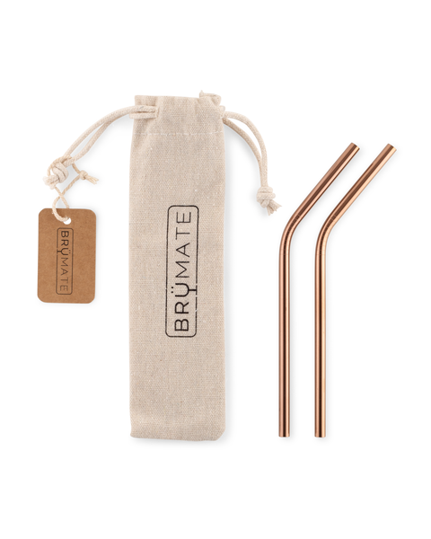 Stainless Steel Reusable Straws | Rose Gold | Small - Essential Ready